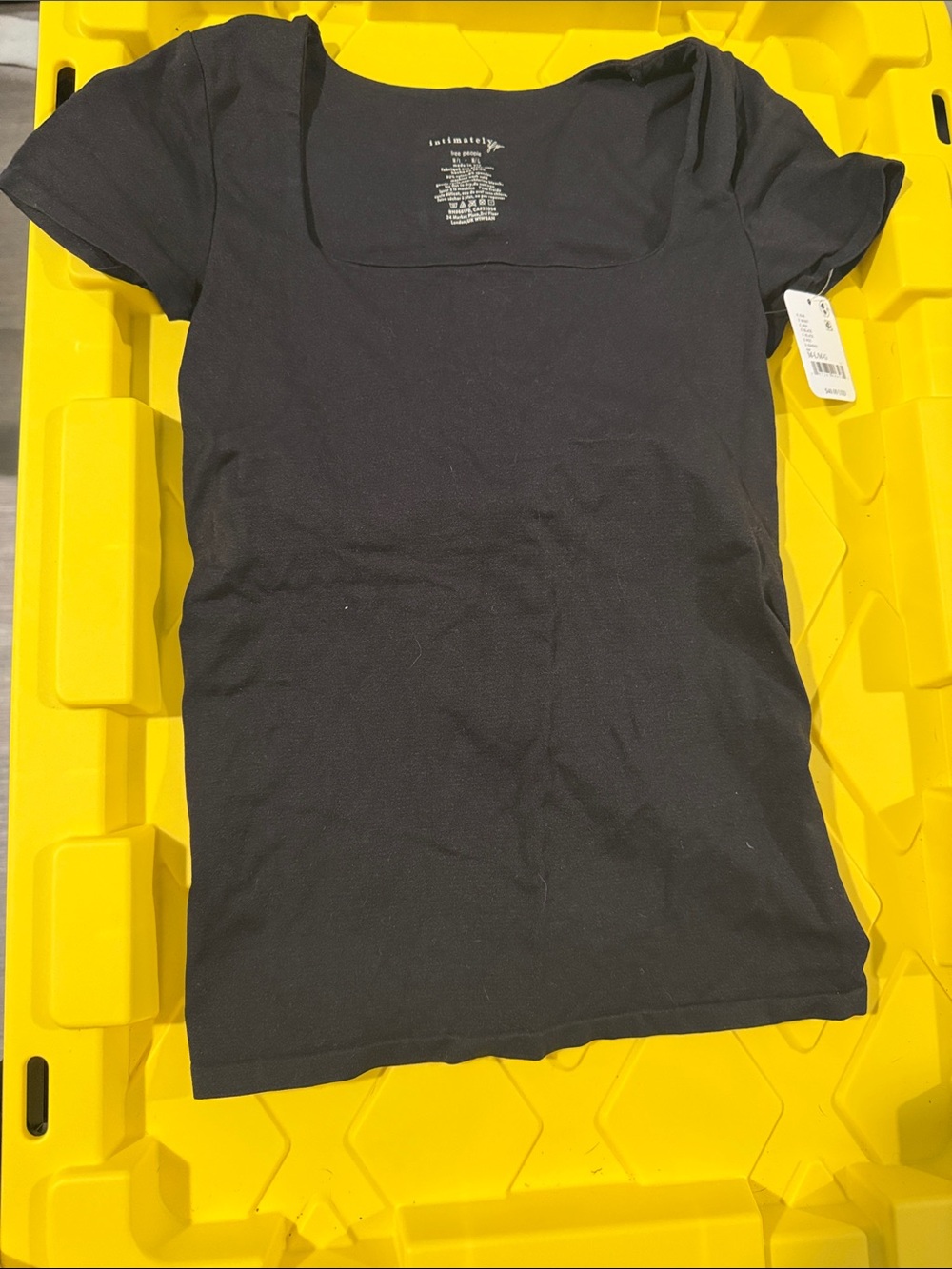 Everyday Scoop Neck Short Sleeve Tee - Black